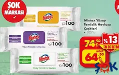MİNTAX YÜZEY TEMİZLİK HAVLUSU ÇEŞİTLERİ 100'LÜ